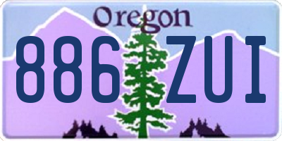 OR license plate 886ZUI