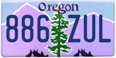 OR license plate 886ZUL