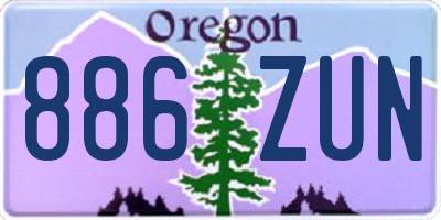 OR license plate 886ZUN