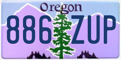 OR license plate 886ZUP