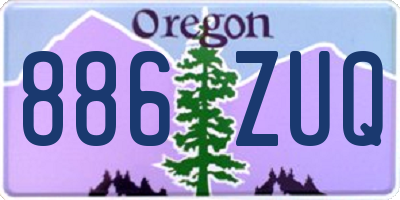 OR license plate 886ZUQ