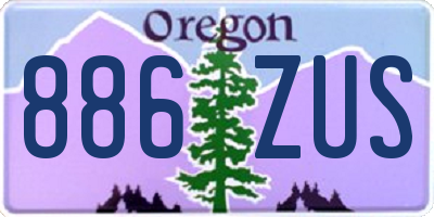 OR license plate 886ZUS