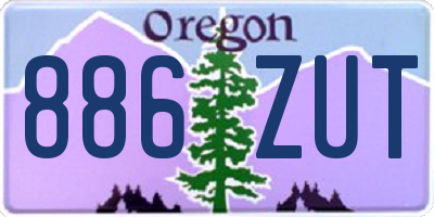 OR license plate 886ZUT