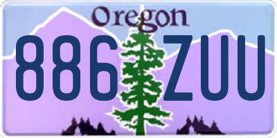 OR license plate 886ZUU