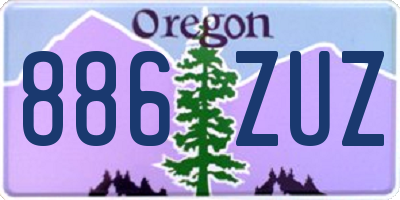 OR license plate 886ZUZ
