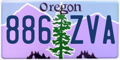 OR license plate 886ZVA