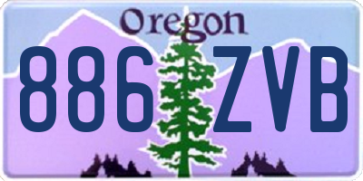OR license plate 886ZVB