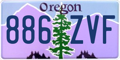 OR license plate 886ZVF