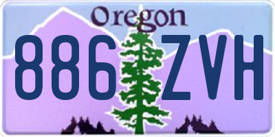 OR license plate 886ZVH