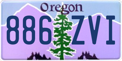 OR license plate 886ZVI