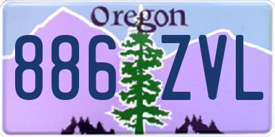 OR license plate 886ZVL