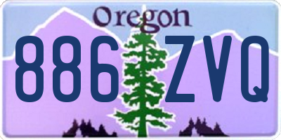 OR license plate 886ZVQ