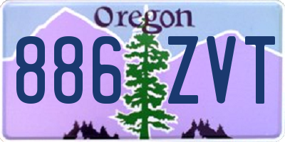 OR license plate 886ZVT