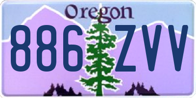 OR license plate 886ZVV