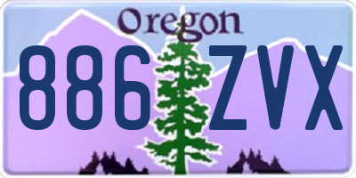 OR license plate 886ZVX