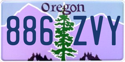 OR license plate 886ZVY