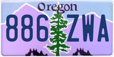 OR license plate 886ZWA