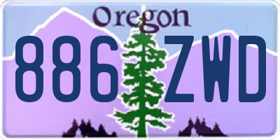 OR license plate 886ZWD