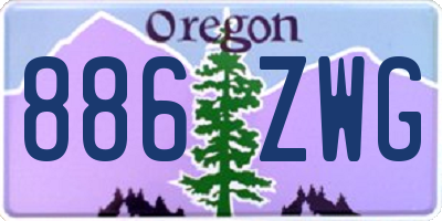 OR license plate 886ZWG