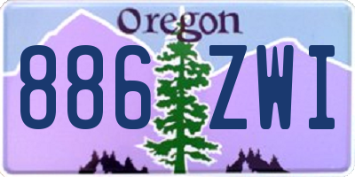 OR license plate 886ZWI