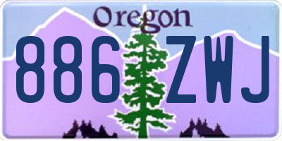 OR license plate 886ZWJ