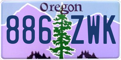 OR license plate 886ZWK
