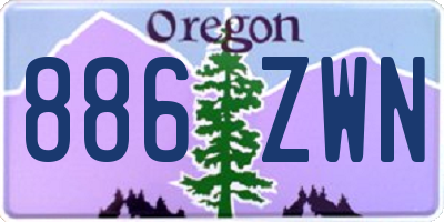 OR license plate 886ZWN