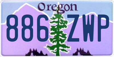 OR license plate 886ZWP