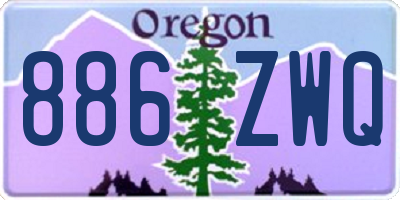 OR license plate 886ZWQ