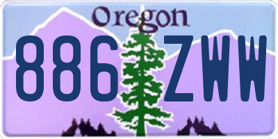 OR license plate 886ZWW