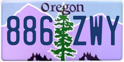 OR license plate 886ZWY