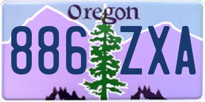 OR license plate 886ZXA