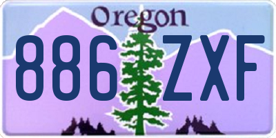 OR license plate 886ZXF