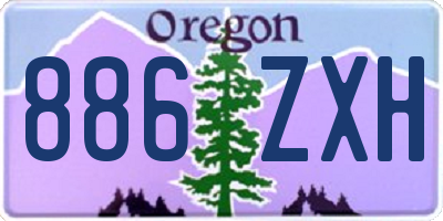 OR license plate 886ZXH