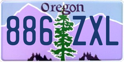 OR license plate 886ZXL