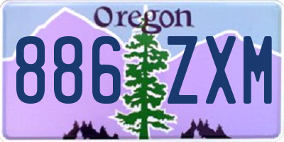 OR license plate 886ZXM