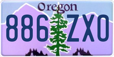 OR license plate 886ZXO