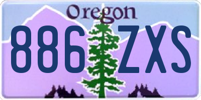 OR license plate 886ZXS