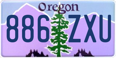 OR license plate 886ZXU