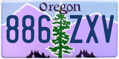 OR license plate 886ZXV