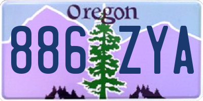 OR license plate 886ZYA