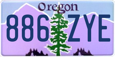OR license plate 886ZYE