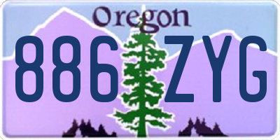 OR license plate 886ZYG