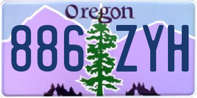 OR license plate 886ZYH
