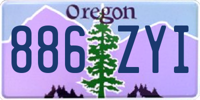 OR license plate 886ZYI