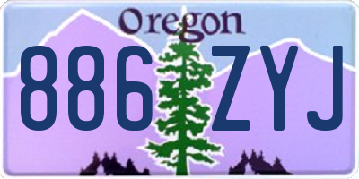 OR license plate 886ZYJ