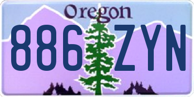 OR license plate 886ZYN