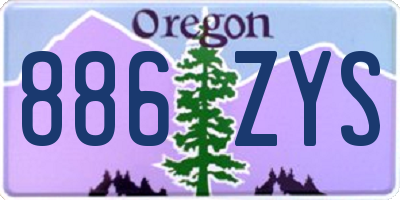 OR license plate 886ZYS