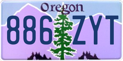 OR license plate 886ZYT