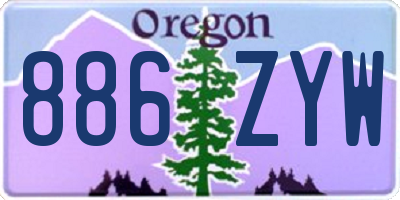 OR license plate 886ZYW